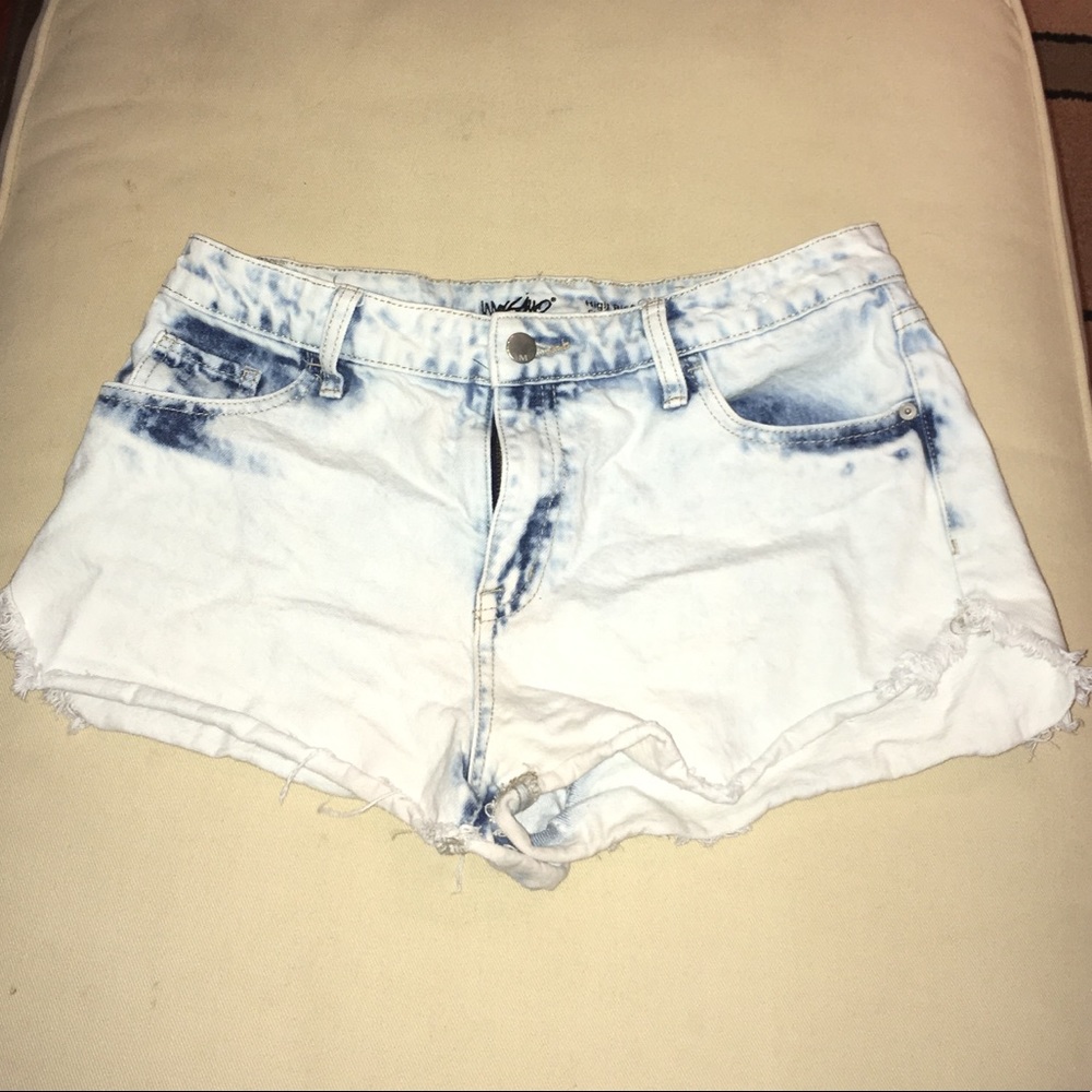 High waisted jean shorts